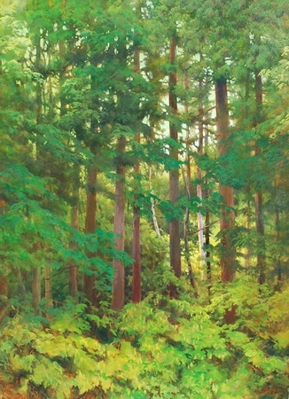 "Late Summer Green"  48x36" acrylic on canvas